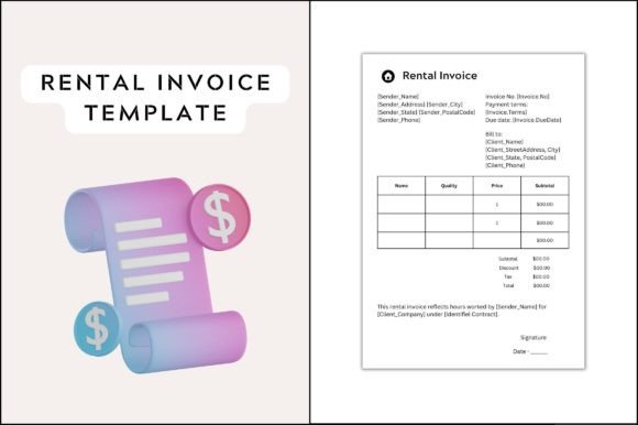 Apartment Rental Invoice Template
