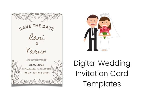Digital Wedding Invitation Card Template