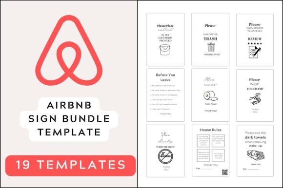 Editable Airbnb Sign Bundle Templates: A Smart Solution for Modern Hosts