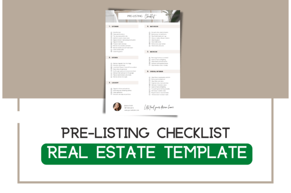 Editable Pre Listing Checklist Templates
