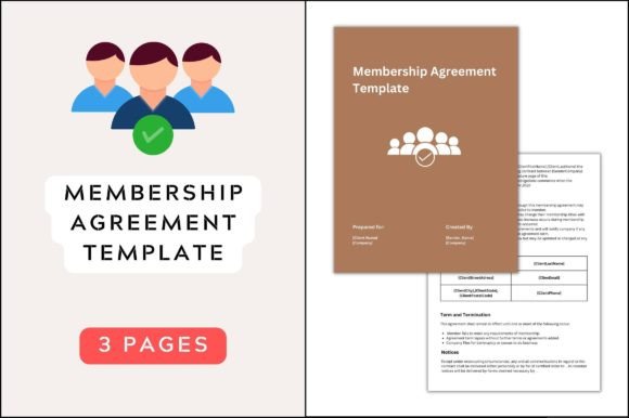 Membership Agreement Template - 3 Pages