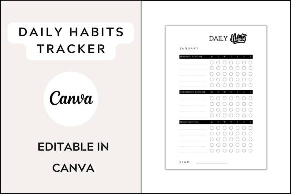 Premium Daily Habits Tracker Template