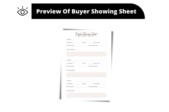 Printable Buyer Showing Sheet: A Time-Saving Tool for Real Estate Professionals