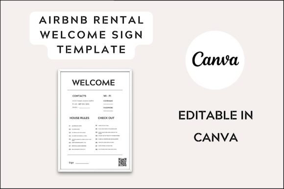 Printable Rental Welcome Sign Airbnb: A Practical Tool for Hosts