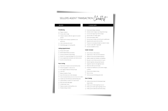 Sellers Agent Transaction Template: A Time-Saving Tool for Real Estate Professionals