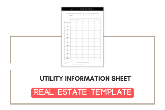 Utility Information Sheet Checklist